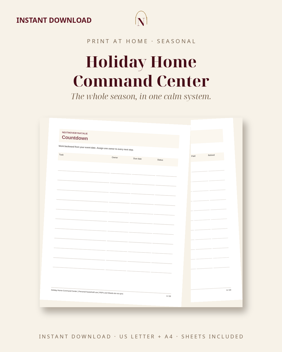 Holiday Home Command Center