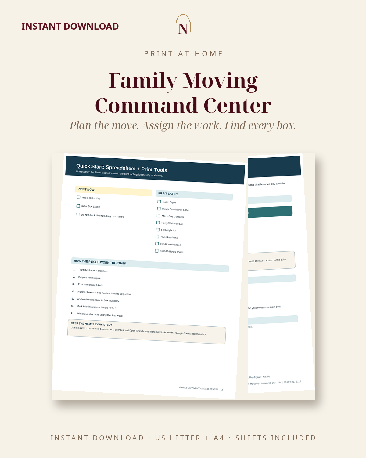Family Moving Command Center